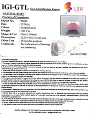 7.83 Ratti Natural Neo Burma Ruby with Govt Lab Certificate-(3441)